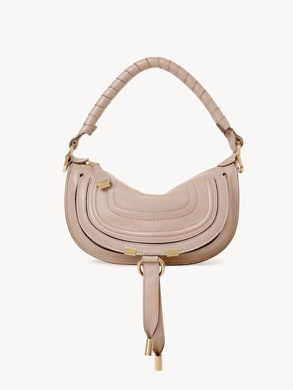 MINI MARCIE SHOULDER BAG IN SOFT LEATHER - WOODSMOKE - NWT